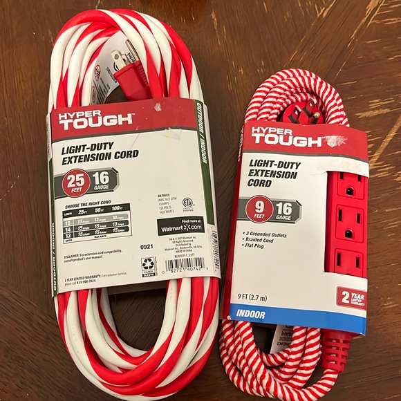 Set of extension cords, one 25ft. And one 9 ft. - Picture 1 of 3